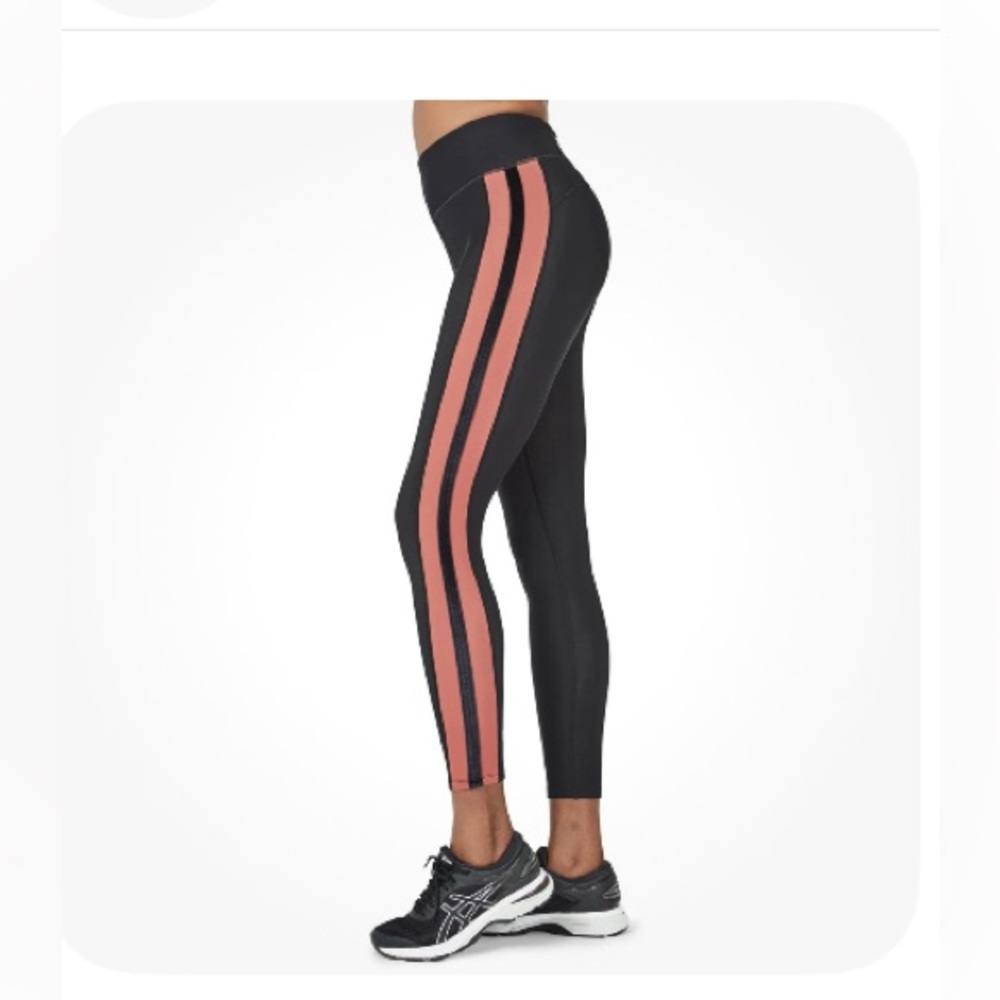 Sweaty Betty Thermodynamic running leggings 7/8 Black and peach XS